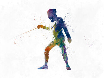 Ilustracija watercolor fencing