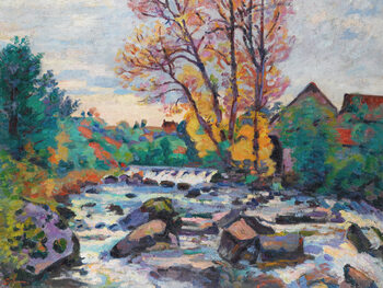Obraz na płótnie The Bouchardon Mill (River Landscape) - Armand Guillaumin