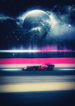 Print op canvas Formula One Speed Space Galaxy