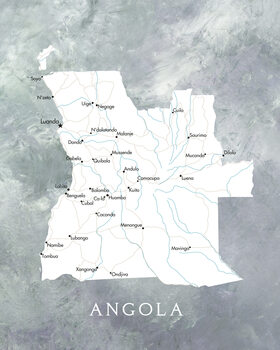 Karta Map of Angola
