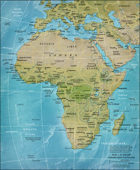 Mapa Physical Map Of Africa