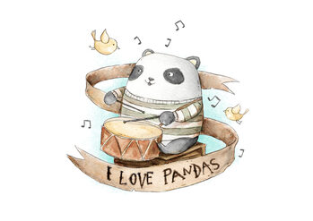 Illustration I love Pandas