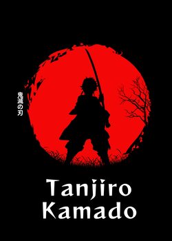 Stampa d'arte Tanjiro Japanese Silhouette