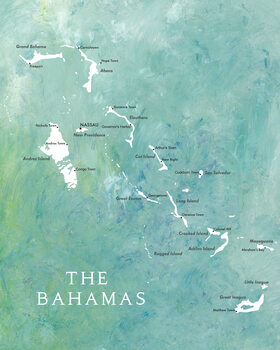 Mapa Map of the Bahamas