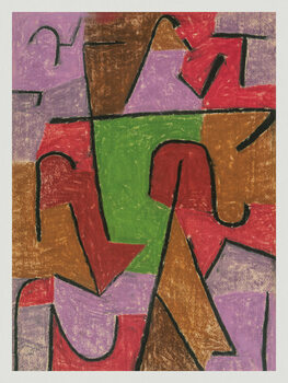 Ilustracja Indianisch (Abstract in Purple Red & Green) - Paul Klee