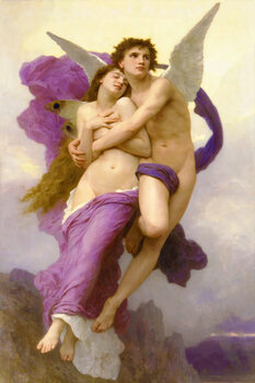 Obraz na plátně The Abduction of Psyche (Vintage Male & Female Nude) - William Bouguereau