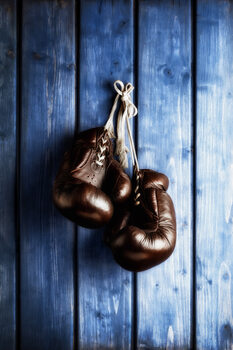 Canvas Print hang the boxing gloves on the nail