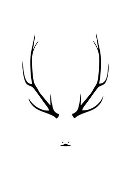 Illustrazione Minimal reindeer