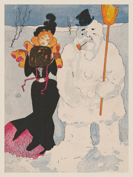 Ilustrácia Winter from The Seasons (Vintage Portrait of a Lady) - Leonetto Cappiello