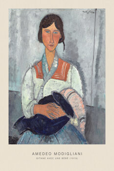 Obraz na plátně Gitane avec une bébé (Portrait of a Gypsy Lady & Baby) - Amedeo Modigliani