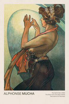 Fine Art Print The North Star (Celestial Art Nouveau / Beautiful Female Portrait) - Alphonse / Alfons Mucha