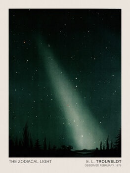 Obraz na plátně The Zodiacal Light (Stargazing / Vintage Space Station / Astronomy / Celestial Science Poster) - E. L. Trouvelot