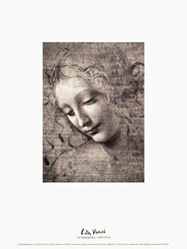 Lámina The Head of a girl (La Scapigliata) - Leonardo da Vinci