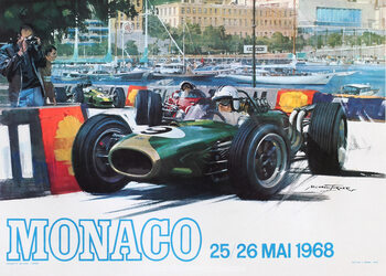 Canvas Print 1968 MONACO Grand Prix Racing Poster