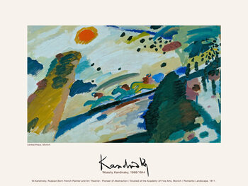 Ilustracija Romantic Landscape (Vintage Abstract) - Wassily Kandinsky