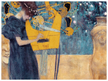 Ilustração The Music (Female Portrait) - Gustav Klimt