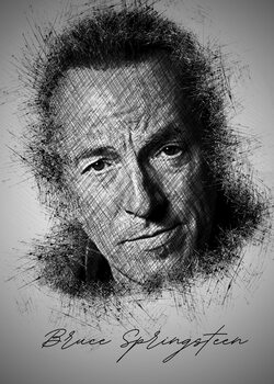 Druk artystyczny B. Springsteen Sketch