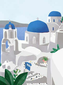 Ilustrace Santorini