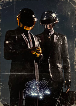 Plakát Vintage Album Cover Doft Punk Music Popular Poster