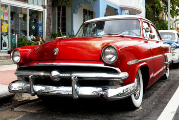 Umelecká fotografie Red Classic Ford