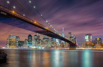Fotografie Brooklyn Bridge at Night