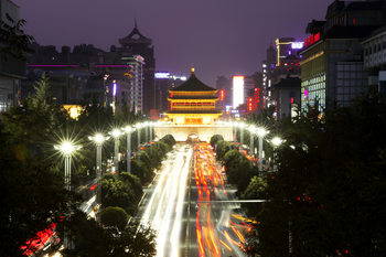 Umelecká fotografie China 10MKm2 Collection - City Night Xi'an