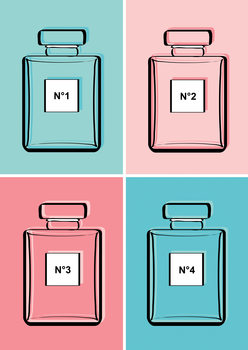 Ilustrácia Pastel perfumes