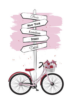 Ilustratie Pink Bike