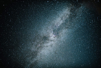 Umělecká fotografie Astrophotography of blue Milky Way IV