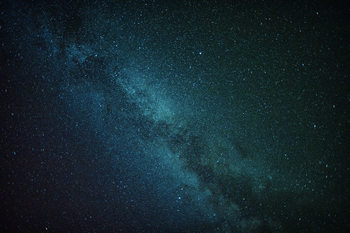 Canvas Print Astrophotography of blue Milky Way I