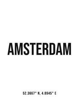 Ilustrácia Amsterdam simple coordinates