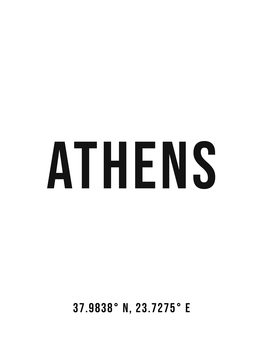 Ilustrare Athens simple coordinates
