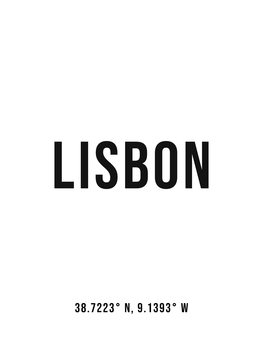 Canvas Print Lisbon simplecoordinates