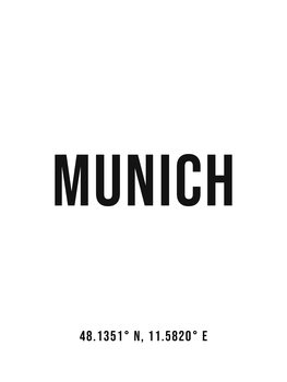 Ilustratie Munich simple coordinates