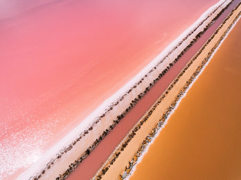 Art Photography Aerial view of a salt lake