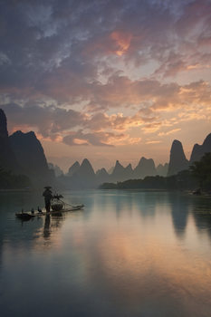Kunstfotografi Li River Sunrise
