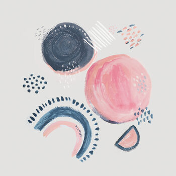 Ilustracja Abstract mark making circles
