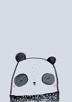 Ilustracija Inky line panda