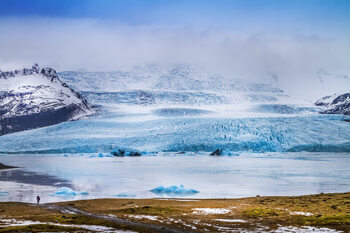 Art Photography Fjallsarlon Lagoon And Glacier Vatnajokull
