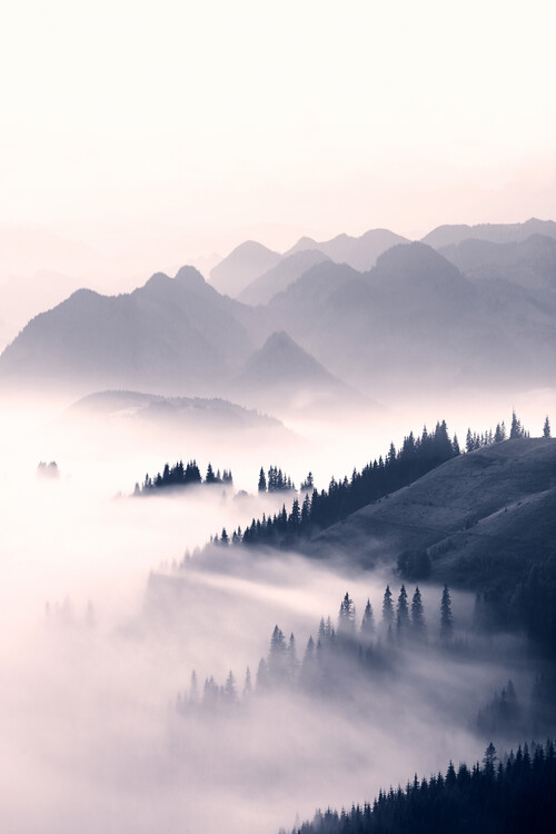 foggy mountains wallpaper