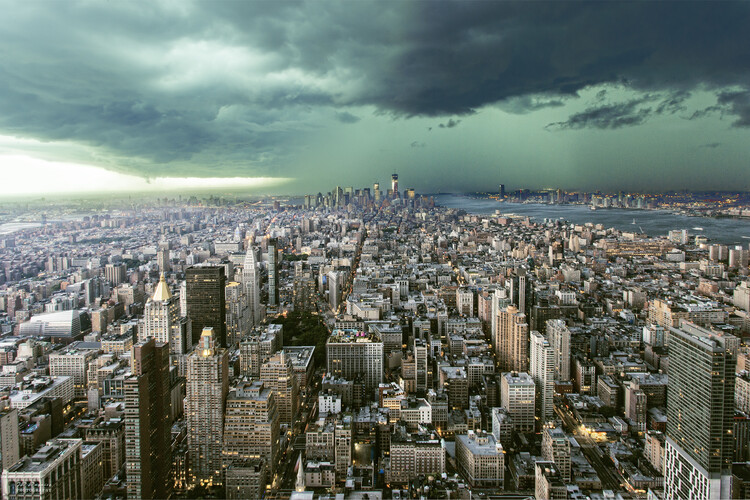 Umelecká fotografie New-York under storm