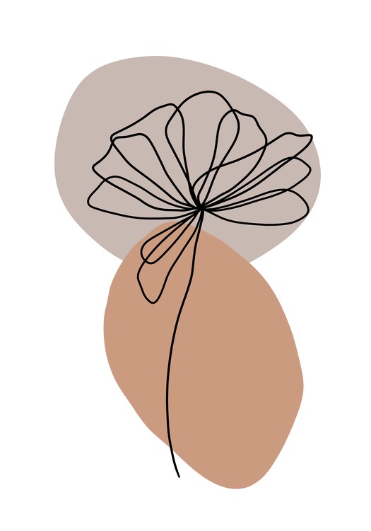 Ilustração Flower line