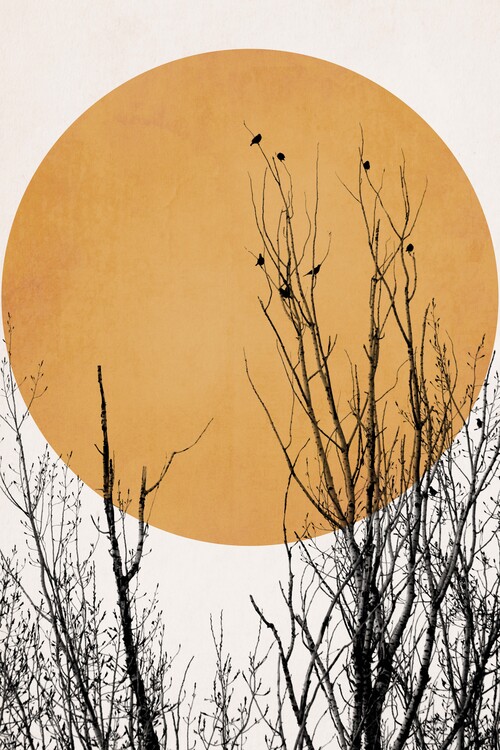 Ilustrace Sunset Dreams YELLOW, Kubistika, (26.7 x 40 cm)