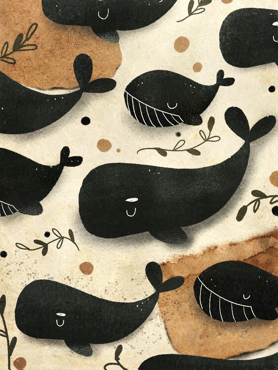 илюстрация Whale Family