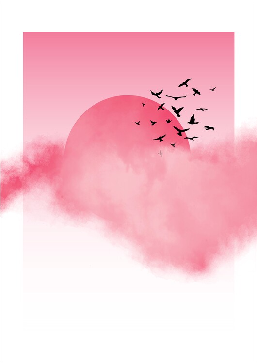 Ilustração Pink Sunshine