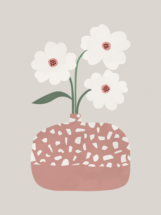 Illustration Terrazzo & Flowers