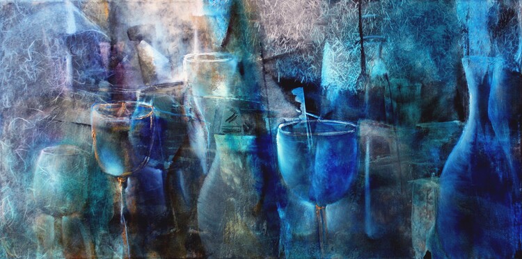 Ilustrace Blue curacao, Annette Schmucker, 40 × 20 cm
