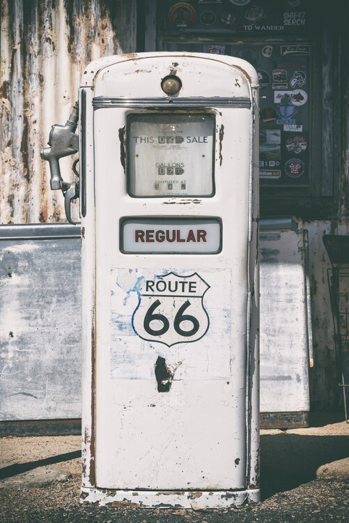 Konstfotografering American West - Regular 66 Gas Station