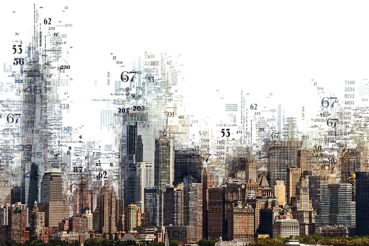 Numbers Collection - NY Skyline | Plakáty, Obrazy a Fototapety na zeď |  