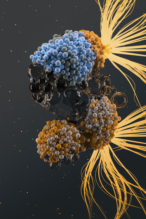 Art Photography Abstract nanoparticles inside water series 5